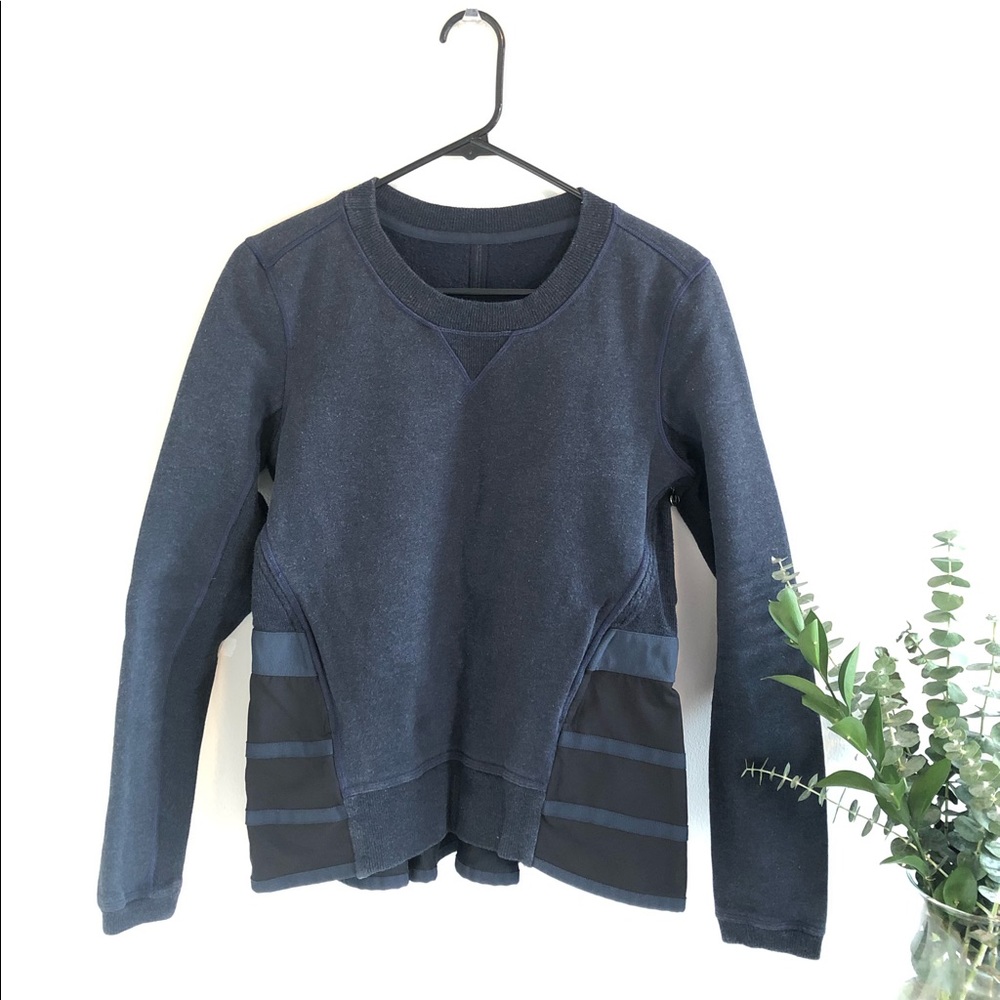 Lululemon Ruffled Up Peplum Pullover Blue